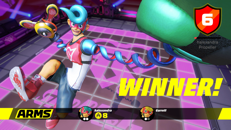 I spent most of last night grinding my way from rank six to seven in ARMS and I have no clue why.